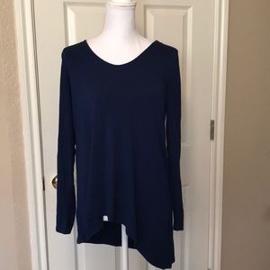 Eileen Fisher long sleeve asymmetrical shirt Sz S